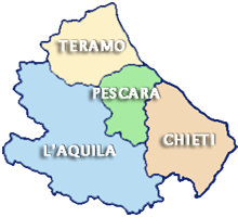 mappa della Regione Abruzzo